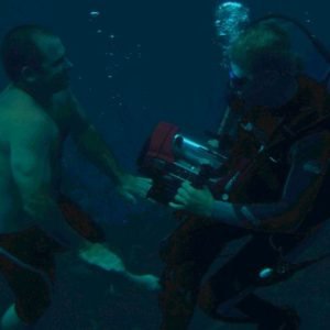 NAR James filming Justin underwater